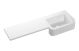 BASIN W/TOP 1 PIECE 1242 LH WHT OVERFLOW