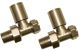 BRUSHED BRASS RADIATOR VALVES - STRAIGHT