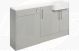 Alabama 1542mm Basin, WC & 1 Door Unit Pack - Light Grey Gloss
