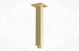 SQUARE CEILING ARM 180MM BRUSHED BRASS