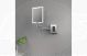 HOSHI MIRROR COSMETIC LED SQUARE CHROME
