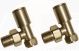 BRUSHED BRASS RADIATOR VALVES - ANGLED