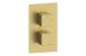 SQUARE CONCEALED VALVE 2 OUTLET BR BRASS