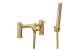 Bath Shower Mixer Oval Brushed Brass