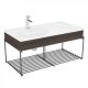 Vitra Equal Sink Unit with Asymmetrical Sink  Shelf  100 cm  Elm 64092